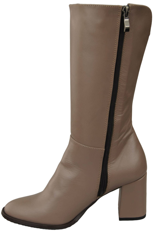 Schuhe Damen-Halbstiefel, Naturleder Cappuccino Dark 189 ElitaBut
