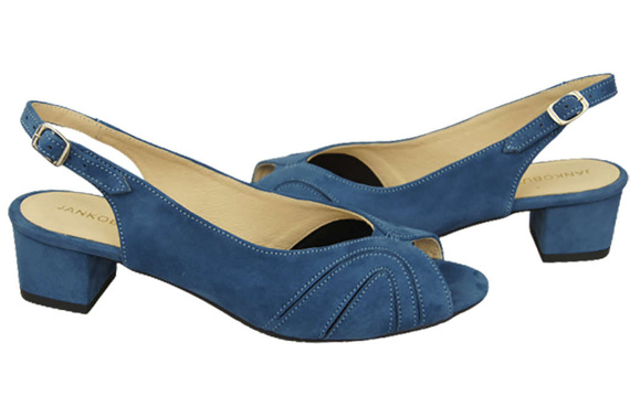 Damenschuhe Sandalen, natürliches Wildleder, Blau 991 ElitaBut