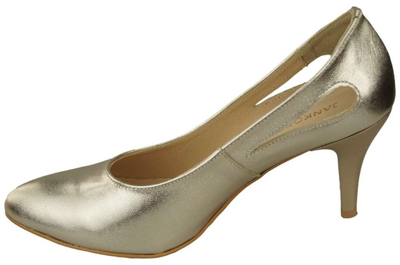 Damenschuhe Goldene Pumps, Naturleder 166 ElitaBut