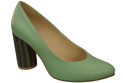 Damenschuhe Mintfarbene Pumps Naturleder Bunter Zierabsatz 194 ElitaBut