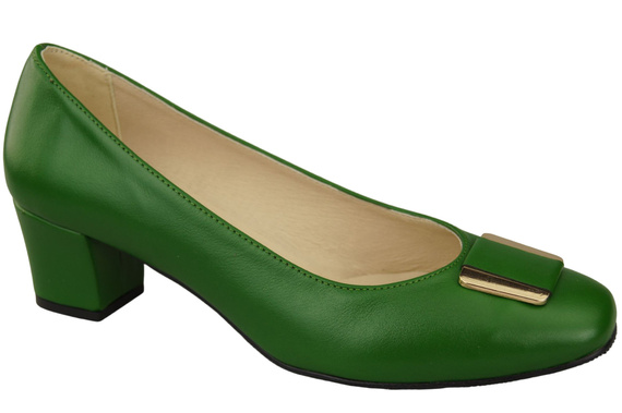 Damenschuhe Pumps Naturleder 187 Grün ElitaBut