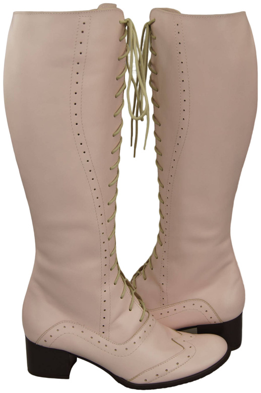 Damenschuhe Schnürstiefel, Naturleder, Puderrosa 595 ElitaBut