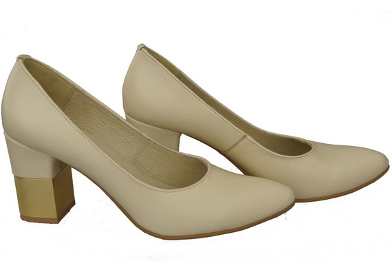 Damenschuhe Beige Pumps, Naturleder 144 ElitaBut