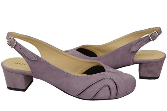 Damenschuhe Sandalen, Naturleder, Wildleder, Lila 842 von ElitaBut