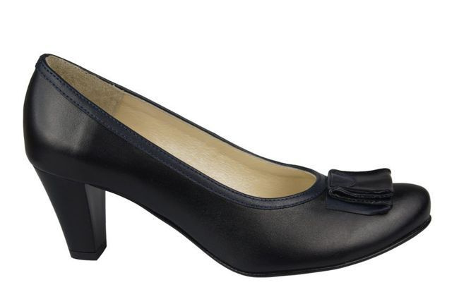 Damenschuhe Pumps, Naturleder, Schwarz 824 ElitaBut