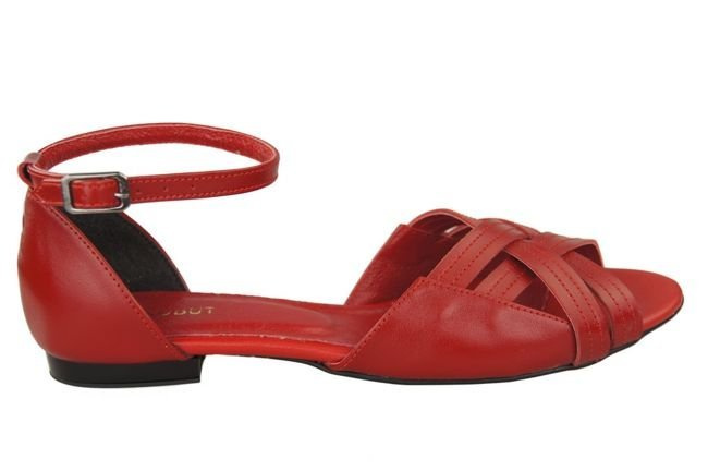 Schuhe Damen Sandalen Rot Naturleder 128 ElitaBut