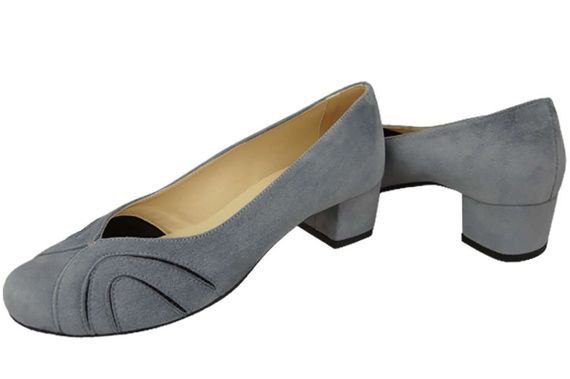 Damenschuhe Pumps, natürliches Wildleder, Grau 786 von ElitaBut