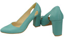 Damenschuhe Türkise Pumps, Naturleder 184 ElitaBut
