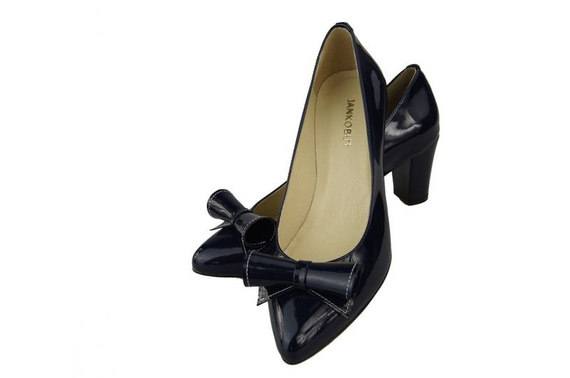 Damenschuhe Pumps Naturleder Marineblau Lack 975 ElitaBut