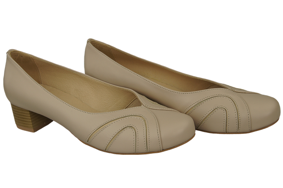 Damenschuhe Pumps Naturleder Cappuccino Lico 786 ElitaBut