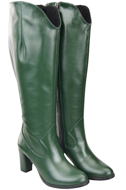 Stilvolle Damen Smaragdgrün Stiletto Stiefel Naturleder 211 ElitaBut