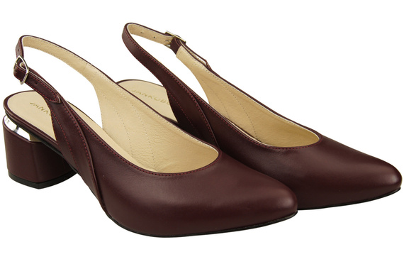 Damenschuhe Burgunderrote Sandalen, Naturleder 196 ElitaBut