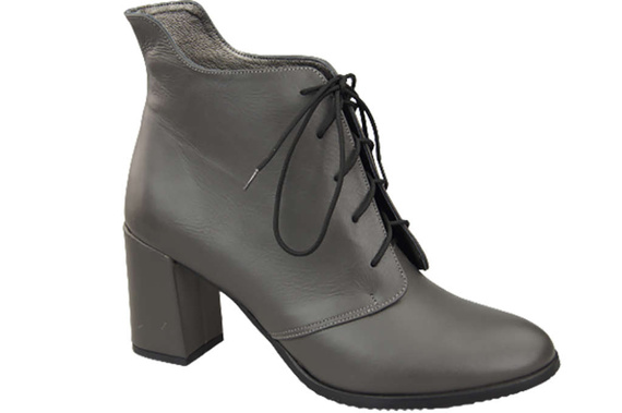 Winter-Schnürstiefel für Damen, Naturleder, Graphite 174, von ElitaBut