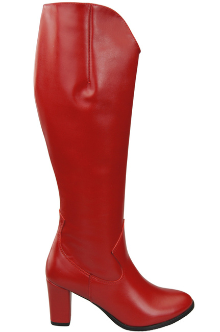 Stilvolle Damen Rot Stiletto Stiefel Naturleder 211 ElitaBut
