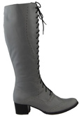 Damenschuhe Schnürstiefel, Naturleder, Grau 595 ElitaBut