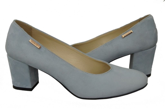 Damenschuhe Pumps Hellblau Naturleder Wildleder 125 ElitaBut