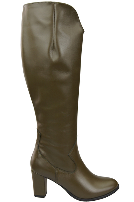 Stilvolle Damen Olive Stiletto Stiefel Naturleder 211 ElitaBut
