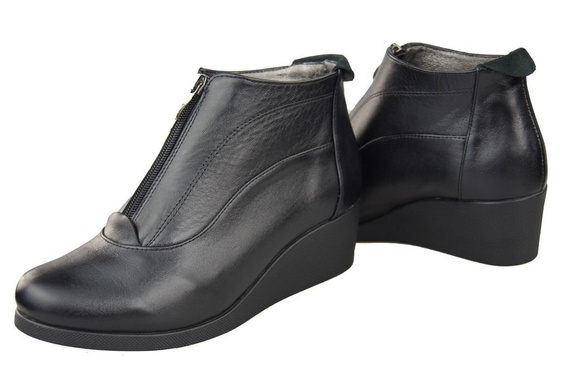 Winter-Damenstiefel, Naturleder, Schwarz 133 von ElitaBut