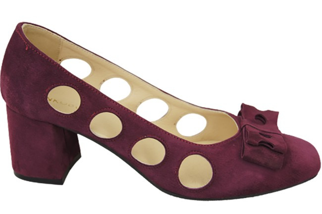 Damenschuhe Pumps Burgunderrot Natürliches Wildleder 182 ElitaBut