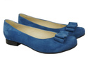 Damenschuhe Ballerinas Blau, Naturleder, Wildleder 126 ElitaBut