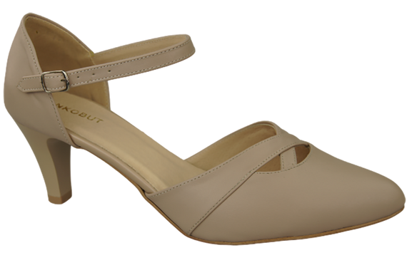 Damenschuhe Sandalen Cappuccino Grain Naturleder 151 ElitaBut