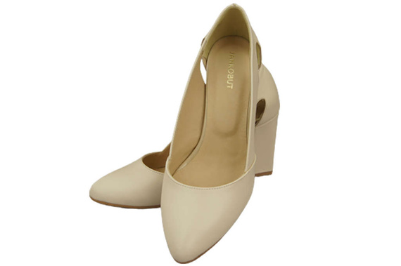 Damenschuhe Beige Pumps, Naturleder 184 ElitaBut