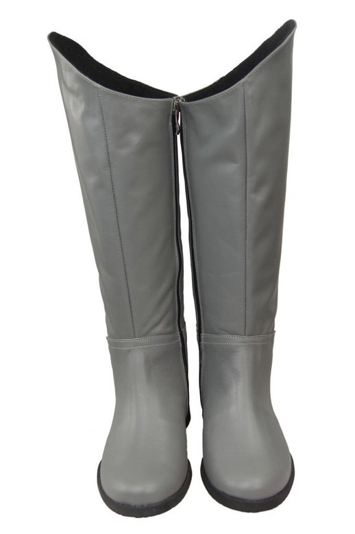 Schuhe Damenstiefel Stiefel, Naturleder 124 Grau ElitaBut