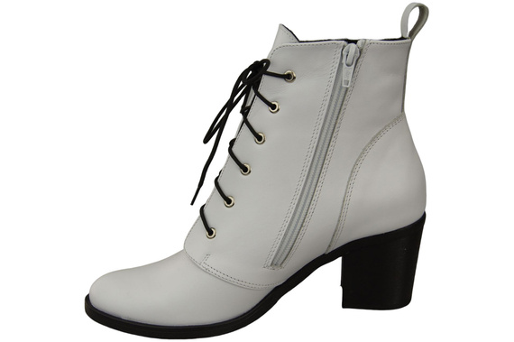 Damen Winter-Schnürstiefeletten, Naturleder, Weiß 188 von ElitaBut