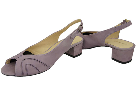 Damenschuhe Sandalen, natürliches Wildleder, Lila 991 ElitaBut