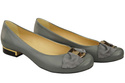 Damen-Ballerinas, Naturleder, Grau 894 ElitaBut