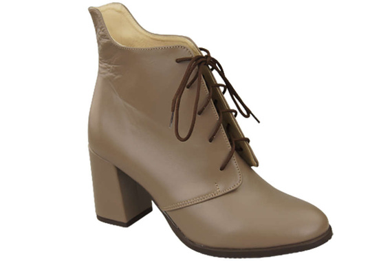 Damen Schnürstiefel Frühling/Herbst Naturleder Cappuccino Dunkel 174 L ElitaBut