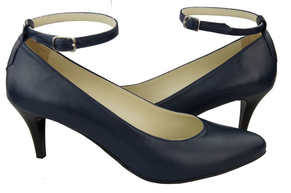 Damenschuhe Pumps Marineblau Naturleder 997 ElitaBut