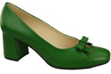 Damen Pumps mit Schleife Grün Naturleder und niedrigem Absatz 203 ElitaBut