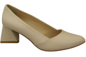Damen Pumps Beige Echtleder Spitz Zehen Absatz ElitaBut 221