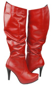 Damen-Plateaustiefel, Naturleder, Rot 120 ElitaBut