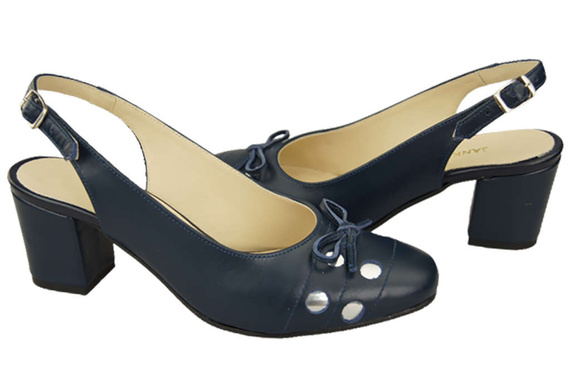 Damenschuhe Sandalen Marineblau Naturleder 167 ElitaBut