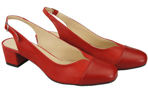 Damenschuhe Sandalen Naturleder 165 Rot ElitaBut