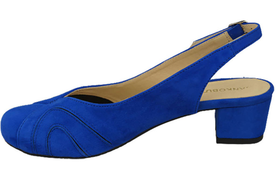 Damenschuhe Sandalen, Naturleder, Wildleder, Azurblau 842 von ElitaBut