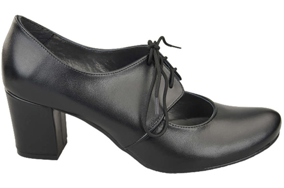 Schuhe Damenschuhe, Naturleder, Schwarz 161 ElitaBut