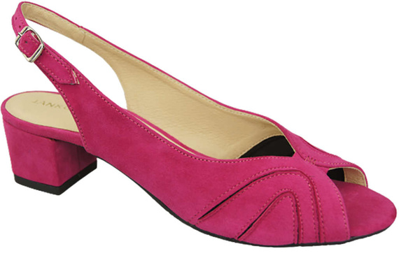 Damenschuhe Sandalen, natürliches Wildleder, Lila 991 ElitaBut
