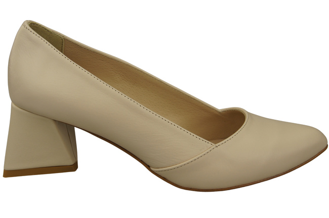 Damen Pumps Beige Echtleder Spitz Zehen Absatz ElitaBut 221