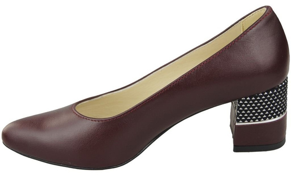 Damenschuhe Pumps, Burgunderrot, Naturleder 142 ElitaBut