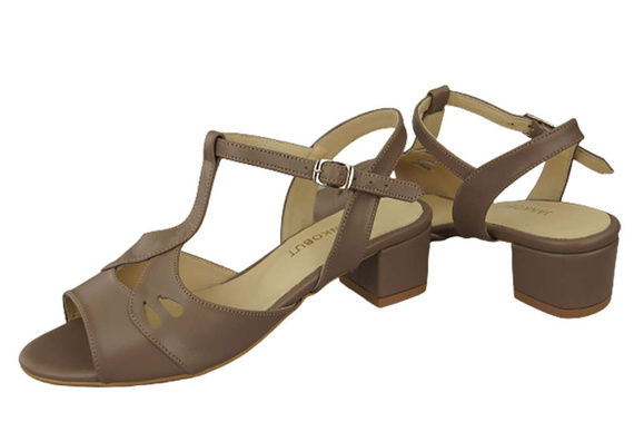 Damenschuhe Cappuccino Sandalen Naturleder 169 ElitaBut