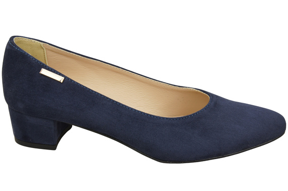 Bequeme Damen-Schuhe Marineblau aus echtem Veloursleder 220 Z ElitaBut