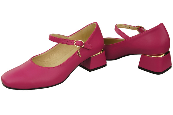 Damenschuhe Purpurfarbig Riemchenpumps Naturleder 202 ElitaBut