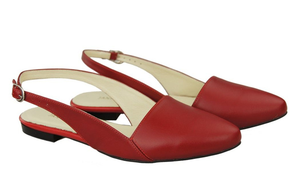 Schuhe Damen Sandalen Rot Naturleder 996 ElitaBut