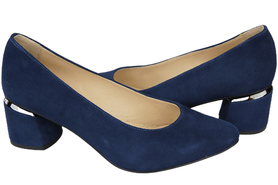 Damenschuhe Pumps Marineblau Natürliches Wildleder 143 Von ElitaBut