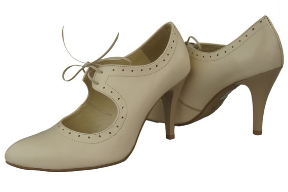 Damenschuhe Pumps Naturleder Beige Ecru 553 ElitaBut