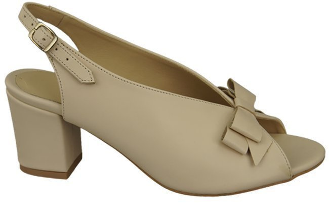 Damenschuhe Sandalen Beige, naturnarbiges Leder, 148 L ElitaBut