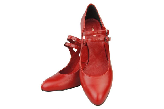 Damenschuhe Pumps Rot Naturleder 105 ElitaBut